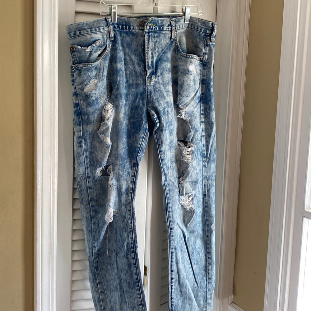 Mens Acid wash jeans